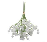 ZWEquipint Bouquet de fleurs de gypsophile artificielles en plastique pour décoration de fête de mariage, décoration d'intérieur, décoration florale vive à faire soi-même (blanc)