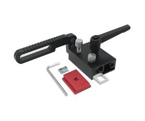 ZWEquipint Butée réglable pour tables de travail du bois en alliage d'aluminium - Placement précis - Verrouillable - Compact - Kit de conversion portable pour les professionnels d'atelier (noir)