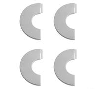 ZWEquipint Cache-tuyau décoratif en acier inoxydable pour douche, tuyaux d'eau, robinets et radiateur, garniture murale argentée pour la maison et le jardin (100 x 42 mm)