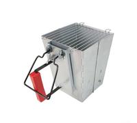 ZWEquipint Cheminée à charbon pliable avec poignée, panier pliable pour un éclairage rapide, peut contenir du charbon de 2,3 kg pour le camping et le barbecue