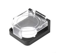 ZWEquipint Couvercle verrouillable pour interrupteur à bouton-poussoir de 22 mm de diamètre, protection étanche avec dessus transparent pour la sécurité du bouton d'alimentation