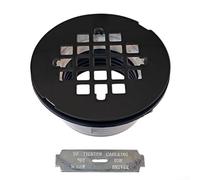 ZWEquipint Drain de douche en PVC sans calfeutrage avec couvercle mat, pour poêles solides en fibre de verre acrylique, convient aux tuyaux en PVC ABS de 5,1 cm, joint étanche, diamètre extérieur de