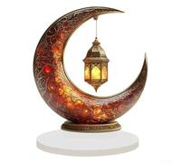 ZWEquipint Élégant château par la lune en acrylique décoratif plat 2D pour la maison, le bureau, les vacances, le centre de table (E)