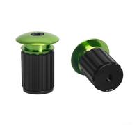 ZWEquipint Embout de guidon de vélo en alliage d'aluminium pour VTT et vélo de route, poignée légère avec installation facile (vert)