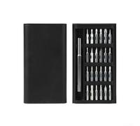 ZWEquipint Ensemble de tournevis de précision 25 en 1 avec embouts en alliage d'acier pour réparation de téléphone, montre et lunettes, portable pour mini kit d'outils Noir