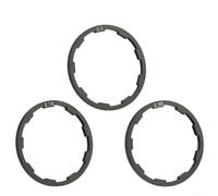 ZWEquipint Ensemble d'entretoises de moyeu de vélo en alliage pour cassette à 7, 8, 9, 10, 11 vitesses, joint de réglage de roue libre en aluminium CNC 6061 avec design rainuré pour HG Freehub, noir