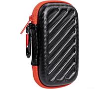 ZWEquipint Étui pour disque dur E30 E60 E61 E80 SSD, étui de rangement portable en EVA avec fente pour cartes, 12,5 x 6,5 x 4,5 cm (noir-PU)
