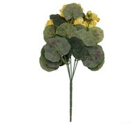 ZWEquipint Géranium artificiel rouge, tissu de soie et plastique, 36 cm de long avec 5 branches, pour décoration de maison, mariage, jardin, magasin, décoration florale rose réaliste (jaune)