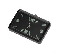ZWEquipint Horloge carrée à quartz pour tableau de bord de voiture avec cadran en verre, électronique pour décoration intérieure de voiture, montage avec autocollant et pince pour grille d'aération