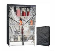 ZWEquipint Housse de rangement en fil de fer Oxford 210D étanche à l'eau et à la poussière avec double fermeture éclair pour cuisine, garage, sous-sol (91,4 x 48,3 x 157,5 cm)