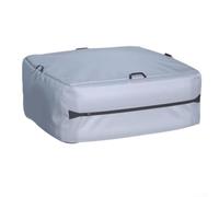 ZWEquipint Housse d'isolation de baignoire pour jacuzzi carré de 180,3 cm, couverture complète avec poignées et ouverture de tuyau, tissu Oxford 420D, gris