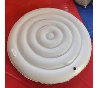 ZWEquipint Housse gonflable ronde ou carrée, isolée en PVC pour une utilisation en extérieur, protection contre les intempéries et les UV pour réduire la perte de chaleur, blanc 130 cm, 145 cm, 162 cm
