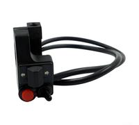 ZWEquipint Interrupteur de guidon de moto 22 mm 7/8" Bouton de commande de direction pour la plupart des motos, matériau ABS, noir, montage