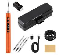 ZWEquipint Kit de fer à souder USB-C Chauffage rapide 8 secondes Température réglable Portable Alliage Design compact pour réparation électronique DIY Applications techniques (D)