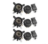 ZWEquipint Kit de remplacement pour thermostat de bouilloire électrique avec coupleur de prise pour réparation d'appareils électroménagers en plastique noir 2 ou 3 ensembles (3 ensembles)
