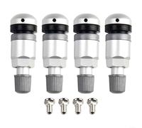 ZWEquipint Kit de réparation en métal pour BMW Série 5 TPMS, capteur de pression des pneus, tige de valve en métal, pour roues avant, arrière gauche et droite, argent 4 pièces