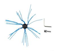 ZWEquipint Kit de tête de brosse de ramonage, outil de nettoyage en nylon flexible pour tuyaux de poêle et de cheminée, élimination efficace de la suie avec assemblage rapide, bleu