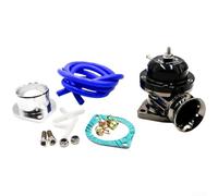 ZWEquipint Kit de valve de décharge turbo à bride de 6,3 cm pour modification de voiture, BOV rouge noir avec base adaptateur pour réduire le décalage (C)