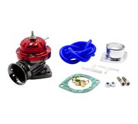 ZWEquipint Kit de valve de décharge turbo à bride de 6,3 cm pour modification de voiture, BOV rouge noir avec base adaptateur pour réduire le décalage (A)