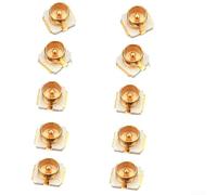 ZWEquipint Lot de 10 connecteurs U.FL-R-SMD PCB pour IPX mâle pour base d'antenne mini carte, contacts en laiton plaqué or, 0-4 GHz 50 Ohm, pour Hirose U.FL MHF MEFII, module WiFi