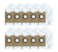 ZWEquipint Lot de 10 sacs à poussière pour aspirateur robot Airbot X40 Ultra 17 000 Pa, système de filtration à quatre couches, matériau non tissé, blanc, grande capacité pour animaux de compagnie et