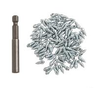 ZWEquipint Lot de 100/200 crampons antidérapants en acier pour pneu de scooter, vélo, moto, 4 x 9 mm/4 x 12 mm, pour traction sur la neige et la glace, avec outil (9 mm)