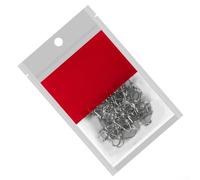 ZWEquipint Lot de 100 clips de pêche Crankbait en acier inoxydable à changement rapide pour leurres, connecteurs de fil résistants à l'abrasion pour pêche en eau douce et en eau salée (B)