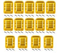 ZWEquipint Lot de 14 supports de batterie pour outils DeWalt 20 V et 60 V, compatibles avec DCB200 DCB201 DCB202 DCB203 DCB204, station de montage en plastique ABS avec vis, jaune