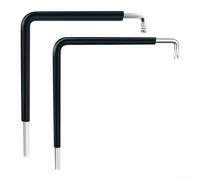 ZWEquipint Lot de 2 outils de réglage de fenêtre avec tête hexagonale de 4 mm et tête sphérique TX15, clés ergonomiques en acier pour Siegenia, Winkhaus, Schüco, Roto et Maco, argenté et noir