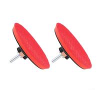 ZWEquipint Lot de 2 patins de ponçage en mousse souple de 125 mm avec disque de ponçage en mousse souple pour meuleuse M14, rouge et noir