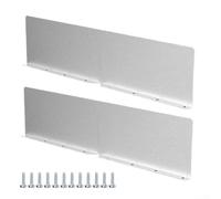 ZWEquipint Lot de 2 plaques de déflexion de pluie pour gouttières de toit en aluminium, protection contre les éclaboussures de vallée, avec extension de tuyau de descente, avec vis, argenté