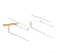 ZWEquipint Lot de 2 porte-serviettes en papier sans perçage, économiseur d'espace en fer pour porte d'armoire, organisateur de film étirable carré moderne (blanc)