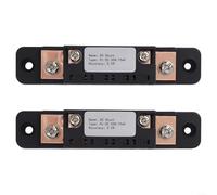 ZWEquipint Lot de 2 shunt de courant FL-2C DC 50 A 75 mV 0,5 % de précision, résistance en cuivre et manganèse pour mesure de l'ampèremètre, noir