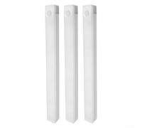 ZWEquipint Lot de 3 appliques murales LED sans fil avec détecteur de mouvement, rechargeable, 20 cm, avec modes d'éclairage blanc et chaud pour cuisine, escalier, armoire, chambre à coucher (lumière