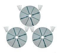 ZWEquipint Lot de 3 cache-pots de fleurs avec piquets, grille de protection du sol en plastique ABS pour la sécurité des chats et des bébés, empêche les creusements et le désordre, découpe centrale