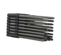 ZWEquipint Lot de 32 embouts de tournevis extra longs, embouts de sécurité de 150 mm avec tige hexagonale de 10,2 cm, clé inviolable en alliage d'acier, pour outils électriques