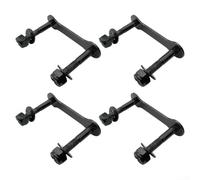 ZWEquipint Lot de 4 boulons de pont M6 x 31 mm pour longboard en acier au carbone noir avec écrous pour montage de planche de surf de skateboard, 3,2 cm