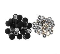ZWEquipint Lot de 60 rivets de réparation de toit de voiture avec vis, boutons de fixation en tissu à carreaux pour la restauration intérieure du plafond