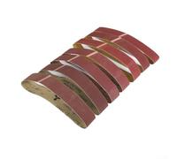 ZWEquipint Lot de 7 bandes abrasives 50 x 686 mm pour meulage du métal et du bois, grain 120-1000 avec oxyde d'aluminium, grain électrostatique, marron rougeâtre (mélange)