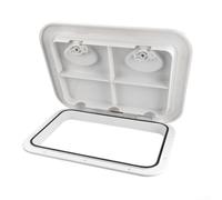 ZWEquipint Marine Deck Trappe d'inspection en plastique blanc 370 mm x 375 mm pour panneau d'accès pour yacht bateau et couvercle de compartiment de rangement