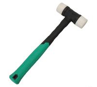 ZWEquipint Marteau en caoutchouc avec tête en acier à haute teneur en carbone pour carrelage et nivellement du sol, maillet non élastique pour l'installation et la décoration de la maison, 32 mm vert