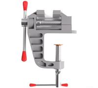 ZWEquipint Mini étau d'établi - Pince de table - 20 mm - Rail en acier pour le bricolage du bois - Traitement du métal - Gris - 8,3 x 2 x 8,1 cm