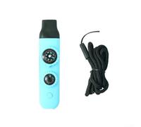 ZWEquipint Multifonction Survie pour boussole avec sifflet, lumière LED et thermomètre, équipement de randonnée en acrylique étanche pour le camping, noir (bleu)
