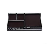 ZWEquipint Plateau de rangement magnétique en alliage d'aluminium pour petites pièces, design compact et portable avec une forte adsorption magnétique pour voitures télécommandées, hélicoptères et
