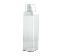 ZWEquipint Récipient de rangement en plastique, avec gobelet doseur hermétique, pour lessive, poudre, savon, rangement domestique (700 ml)