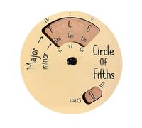 ZWEquipint Roue d'accords en bois Cercle des quintes Outil de théorie musicale pour guitare, violon, piano, ukulélé, basse, référence éducative pour notes et signatures clés