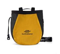 ZWEquipint Sac à magnésie d'escalade avec ceinture réglable, seau d'escalade en polyester 400D, doublure en polaire douce pour entraînement de gym et nourriture pour animaux domestiques (jaune)