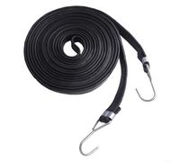 ZWEquipint Sangle élastique extra longue avec crochets, élastique plat et robuste pour vélo, moto, véhicule électrique, voiture, diable (noir, 2,5 m/3,5 m/5 m) (5 m)