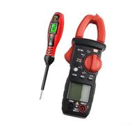 ZWEquipint ST181 Pince multimètre numérique 400 A AC Testeur de tension avec NCV & B19 Stylo de test Détecteur de fil neutre pour électricien (ST181 B19 Cross)
