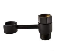 ZWEquipint Support de pommeau de douche rotatif à 360 degrés, support mural en laiton et acier inoxydable pour pulvérisateur de bidet, connexion G1/2", argenté (noir)